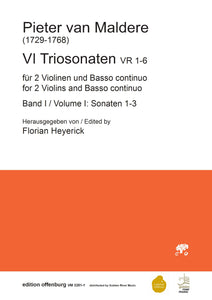 Pieter van Maldere: VI Triosonatas, Volume I (Sonata 1-3)